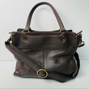 The Sak alameda leather crossbody bag brown. The long strap is missing.